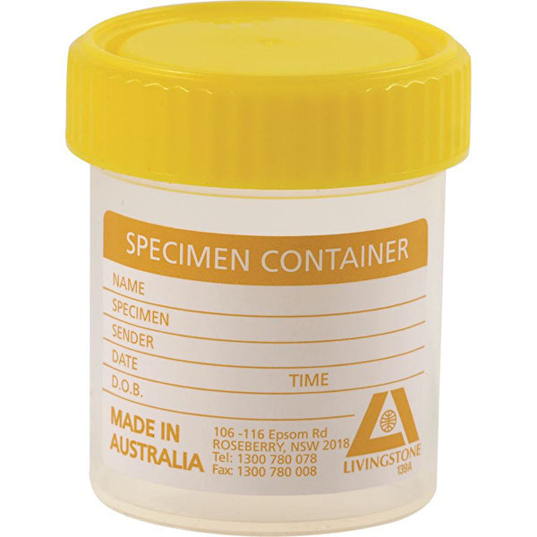 Dispensary & Clinic Items Specimen Jar Labelled 70ml