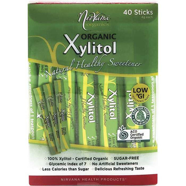 Nirvana Organics Erythritol Pure Organic Sticks 40x4g