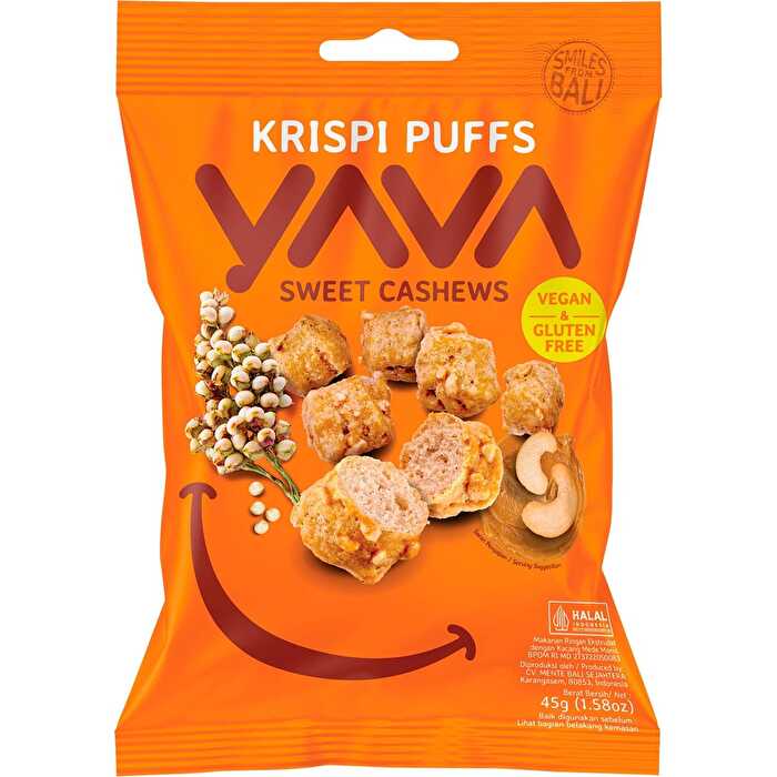 Yava Krispi Puffs Sweet Cashews 45g