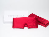 ESTETIKA Cooling Red Silk Wide Eye Mask with Gift Box