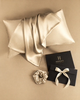 Honesty Beauty 100% Pure Mulberry Silk Pillowcase and Sleeping Scrunchie, 22 Momme
