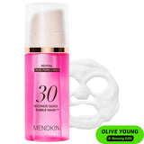 MENOKIN 30 Seconds Quick Bubble Mask 6 Types – Multi-Action Oxygen Foaming Mask