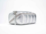 ESTETIKA Silver Makeup Bag Set - Stylish Cosmetic Organiser Bundle HOMEE + BIGEE