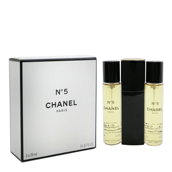 Chanel No.5 Eau De Toilette Purse Spray And 2 Refills  3x20ml/0.7oz