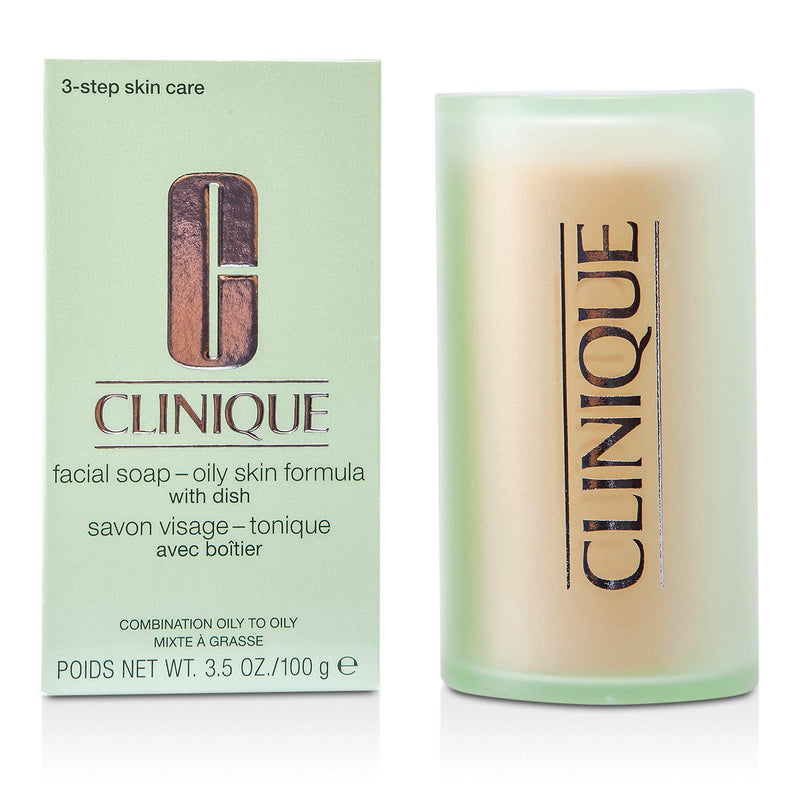 Clinique Facial Soap - Oily Skin Formula (With Dish)  100g/3.5oz