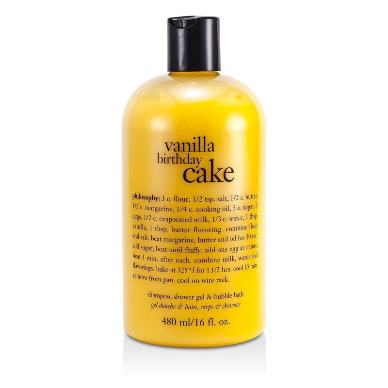 Philosophy Vanilla Birthday Cake Shampoo, Shower Gel & Bubble Bath 