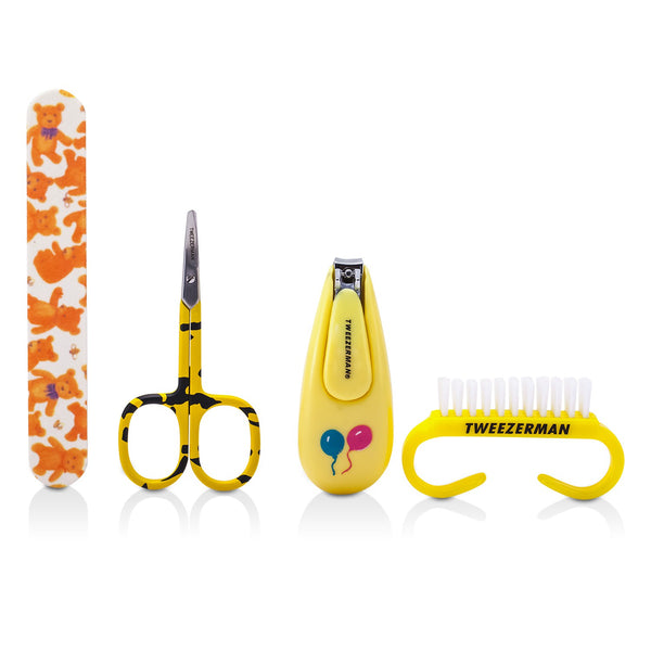 Tweezerman Children's Care Kit: Baby Nail Clipper+ Baby Nail File+ Nail Brush+ Baby Nail Scissors 