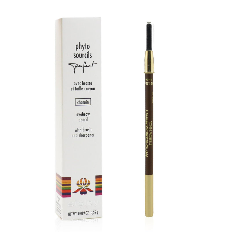 Sisley Phyto Sourcils Perfect Eyebrow Pencil (With Brush & Sharpener) - No. 02 Chatain  0.55g/0.019oz