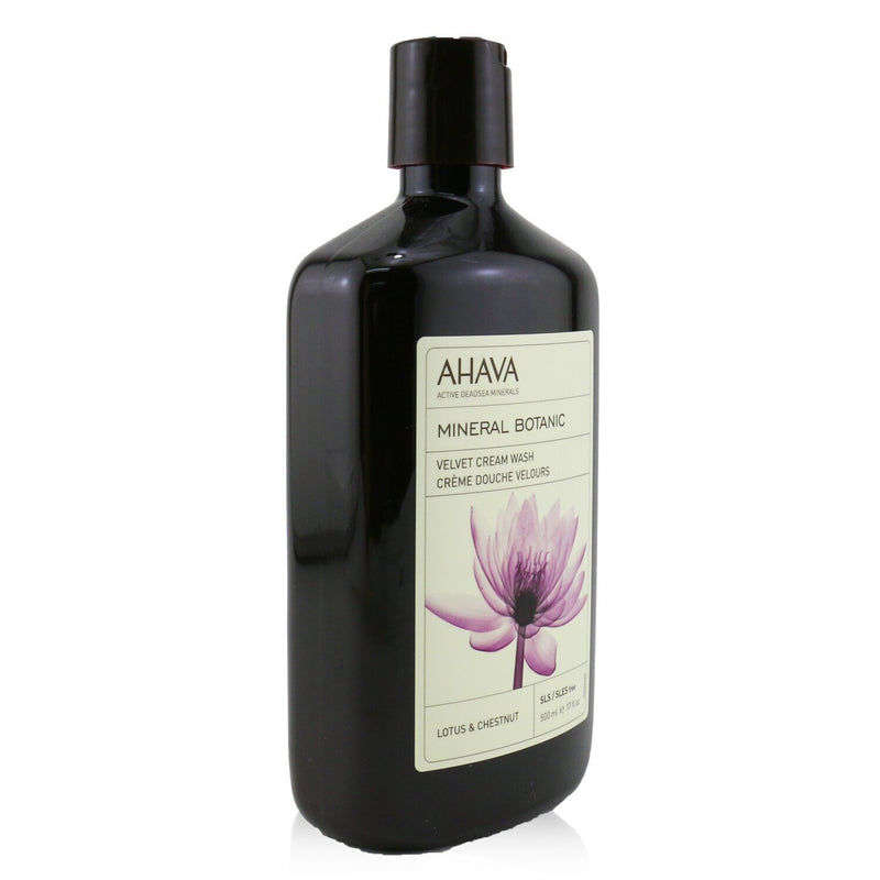 Ahava Mineral Botanic Velvet Cream Wash - Lotus Flower & Chestnut (Sensitive Skin)  500ml/17oz