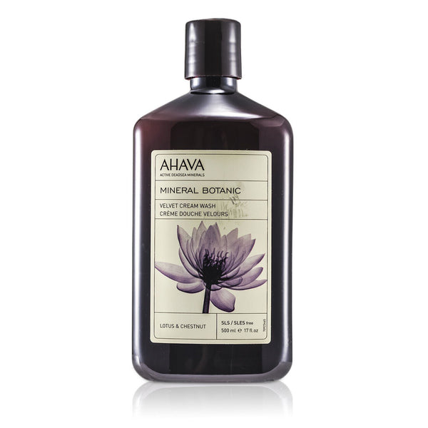 Ahava Mineral Botanic Velvet Cream Wash - Lotus Flower & Chestnut (Sensitive Skin)  500ml/17oz