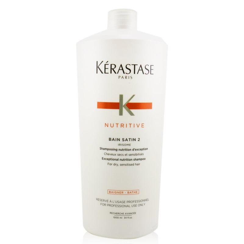 Kerastase Nutritive Bain Satin 2 Exceptional Nutrition Shampoo (For Dry, Sensitised Hair)  1000ml/34oz