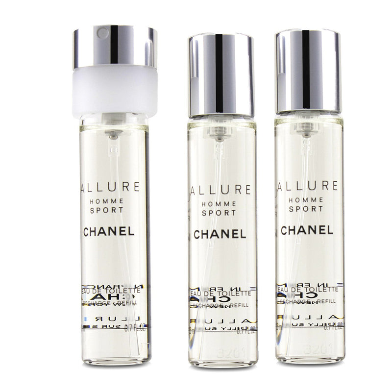 Chanel Allure Homme Sport Eau De Toilette Travel Spray Refills (3