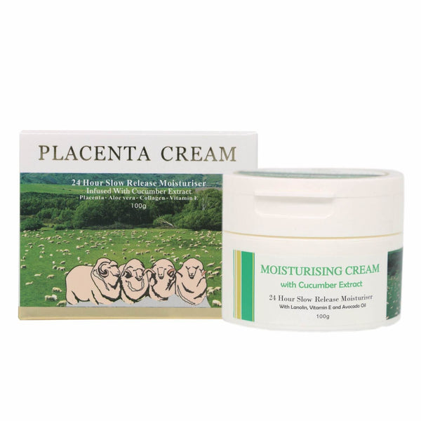 Cici Care Cici Care - Placenta Moisturising Cream (Cucumber Extract) (Brightening, Lighten Melanin, Improve Complexion, Moisturize) (e100g) CC012