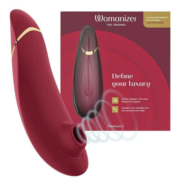 Womanizer Womanizer Premium 2 Luxurious Clitoral Stimulator Red  Fixed Size