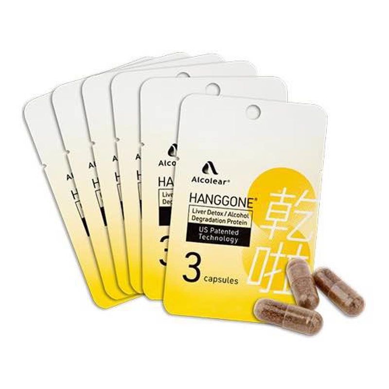 Alcolear Alcolear HANGGONE? Capsule 6 Combo Pack #Anti-hangover Anti-Asian Flush  6 Combo