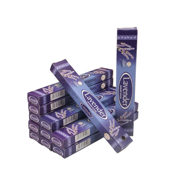 flute Wardrobe Fragrance- Lavender Long Dhoop Sticks- 12 Boxes Set  12 boxes set