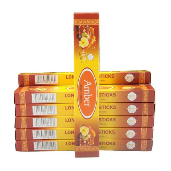 flute Wardrobe Fragrance ?Amber - Long Dhoop Sticks -12 Boxes Set  12 boxes set