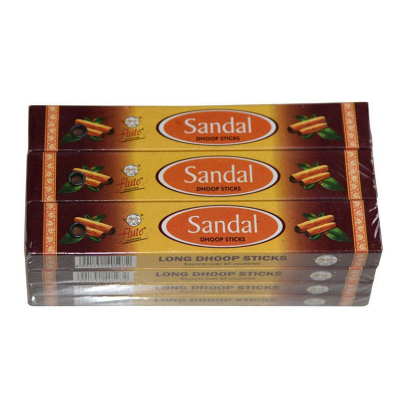 flute Wardrobe Fragrance SANDAL- Long Dhoop Sticks -12 Boxes Set  12 boxes set