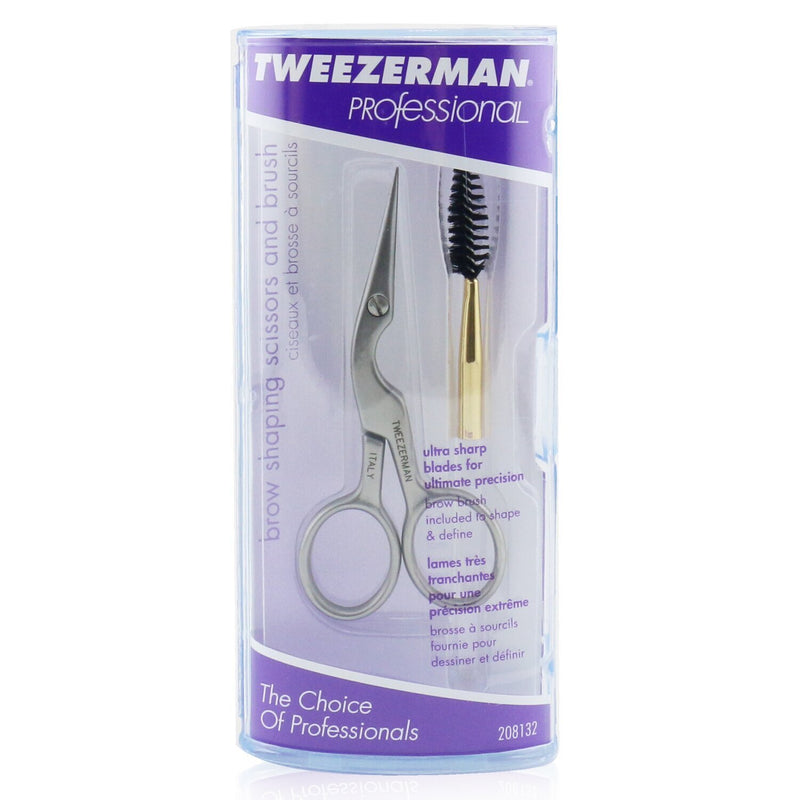 Tweezerman Professional Stainless Brow Shaping Scissors & Brush 