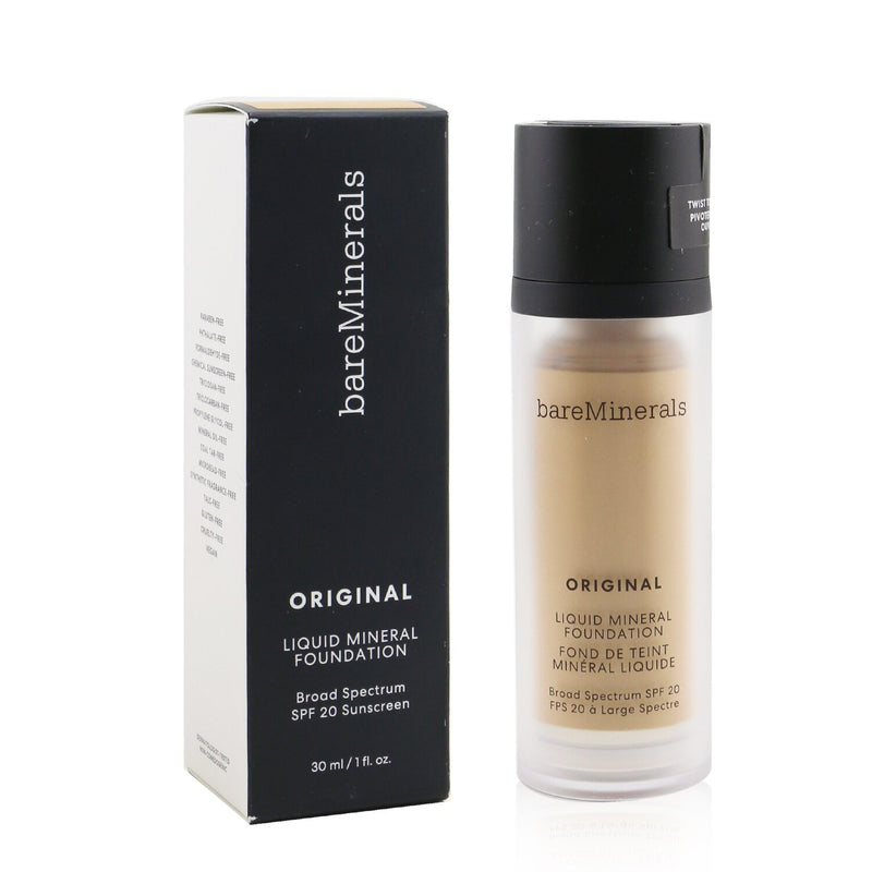 BareMinerals Original Liquid Mineral Foundation SPF 20 - # 12 Medium Beige (For Light Neutral Skin With A Peach Hue)  30ml/1oz