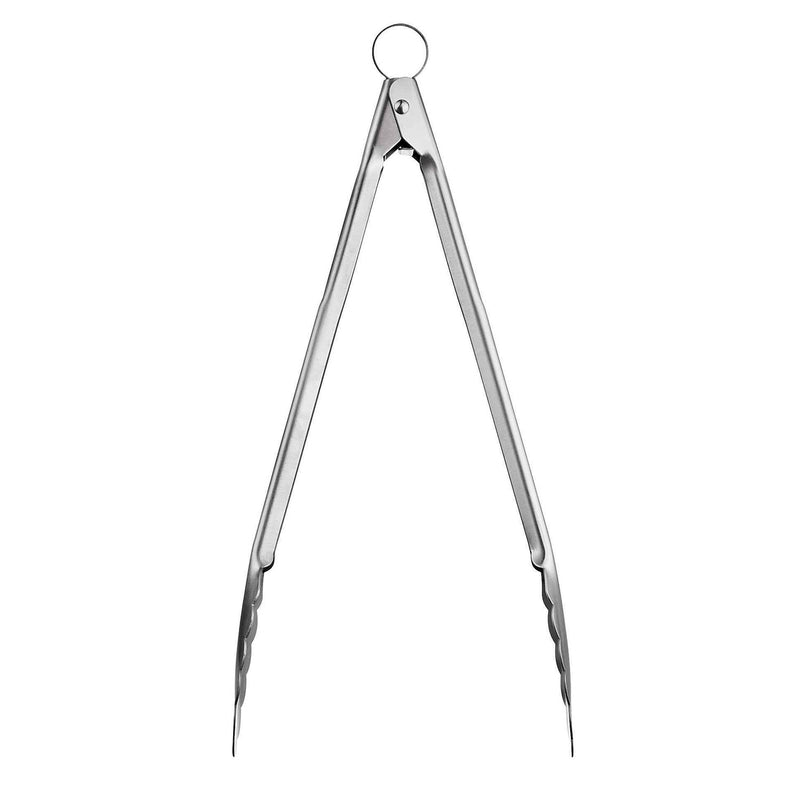 Cuisipro Stainless Steel Kitchen Locking Tongs 12" for Cooking, Serving, Grill, BBQ  Fixed Size