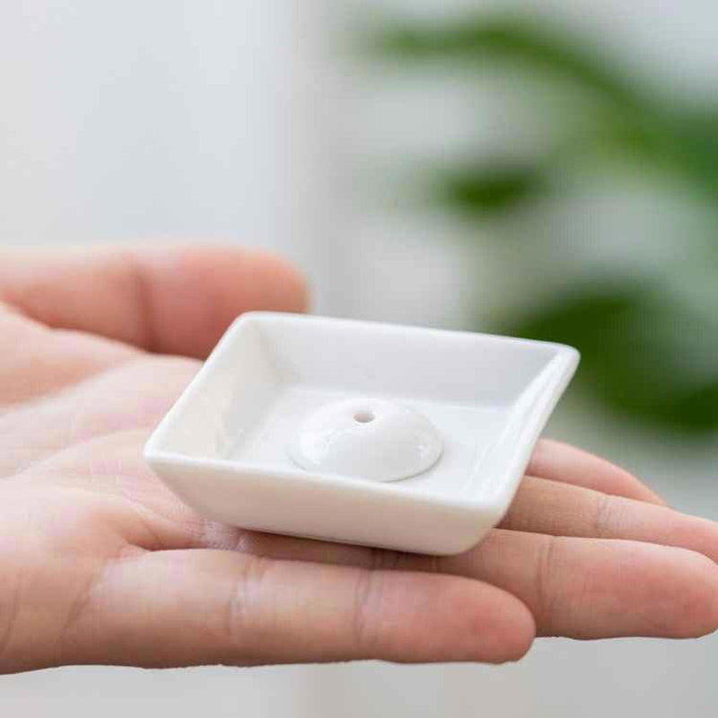 diseno Living Incense Ceramic Holder Square - White  Fixed Size