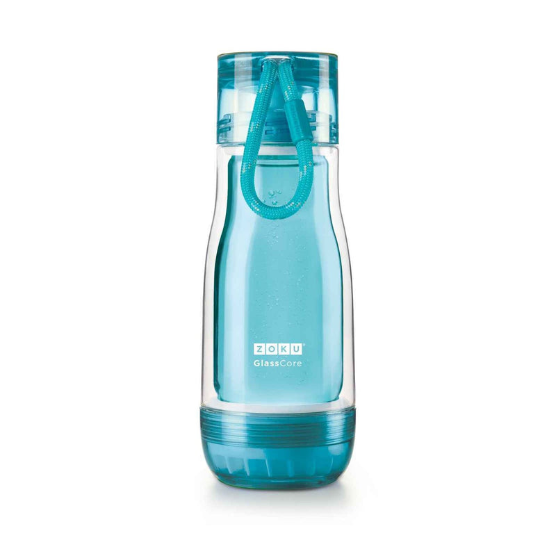 ZOKU Insulated Double-Walled with Suspended Glass Core Bottle 355ml - Teal  Fixed Size