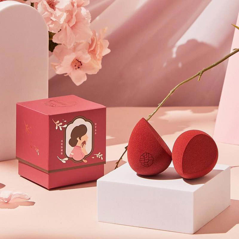 DianYanZhi Taiwan Shan Ying Beauty Egg Large Oblique Cut Makeup Sponge,Puff (Box)  Fixed Size