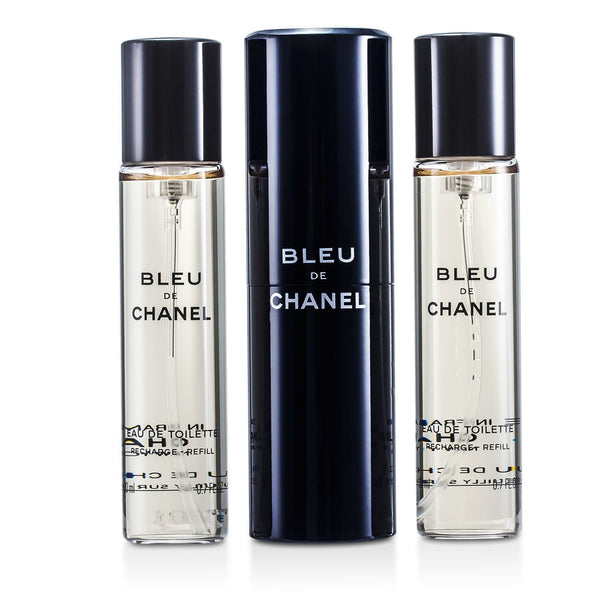 Chanel Bleu De Chanel Eau De Toilette Travel Spray & Two Refills  3x20ml/0.7oz