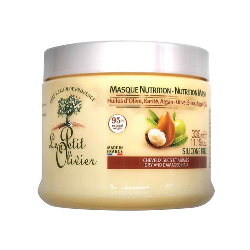 Le Petit Olivier Olive, Shea, Argan Oils Nutrition Hair Mask - Dry & Damaged Hair - 330 ml  Fixed Size