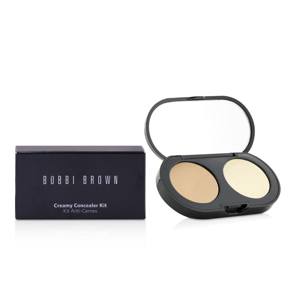 Bobbi Brown New Creamy Concealer Kit - Natural Creamy Concealer + Pale Yellow Sheer Finish Pressed Powder  3.1g/0.11oz