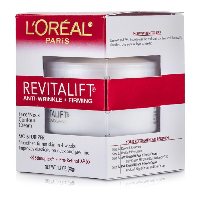 L'Oreal RevitaLift Anti-Wrinkle + Firming Face/ Neck Contour Cream 48g/1.7oz