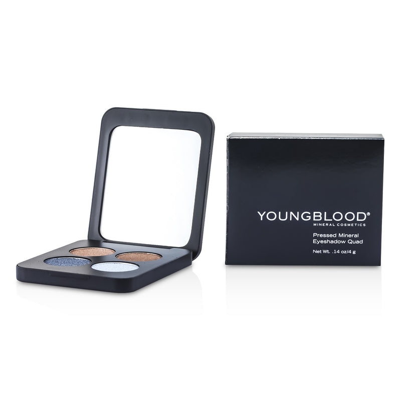 Youngblood Pressed Mineral Eyeshadow Quad - Glamour Eyes  4g/0.14oz