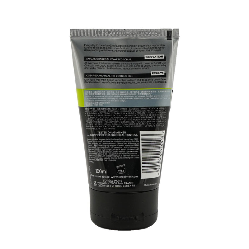 L'Oreal Men Expert Pure & Matte Charcoal Black Scrub 