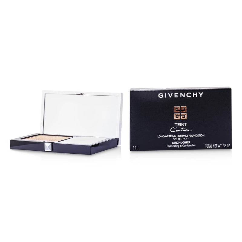 Givenchy Teint Couture Long Wear Compact Foundation & Highlighter SPF10 - # 5 Elegant Honey  10g/0.35oz