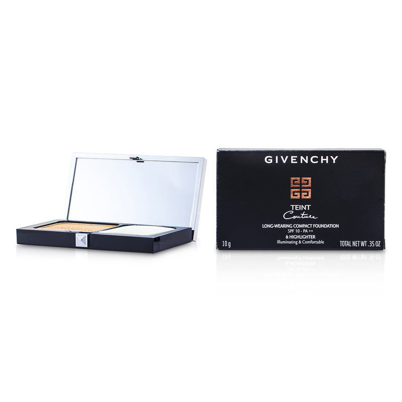 Givenchy Teint Couture Long Wear Compact Foundation & Highlighter SPF10 - # 6 Elegant Gold  10g/0.35oz