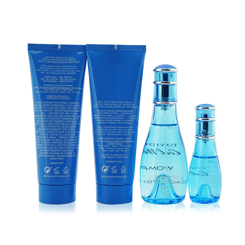 Davidoff Cool Water Coffret: Eau De Toilette Spray 50ml/1.7oz + Eau De Toilette Spray 15ml/0.5oz + Body Lotion 75ml/2.5oz + Shower Gel 75ml/2.5oz 