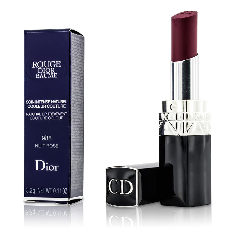 Christian Dior Rouge Dior Baume Natural Lip Treatment Couture Colour - # 988 Nuit Rose  3.2g/0.11oz