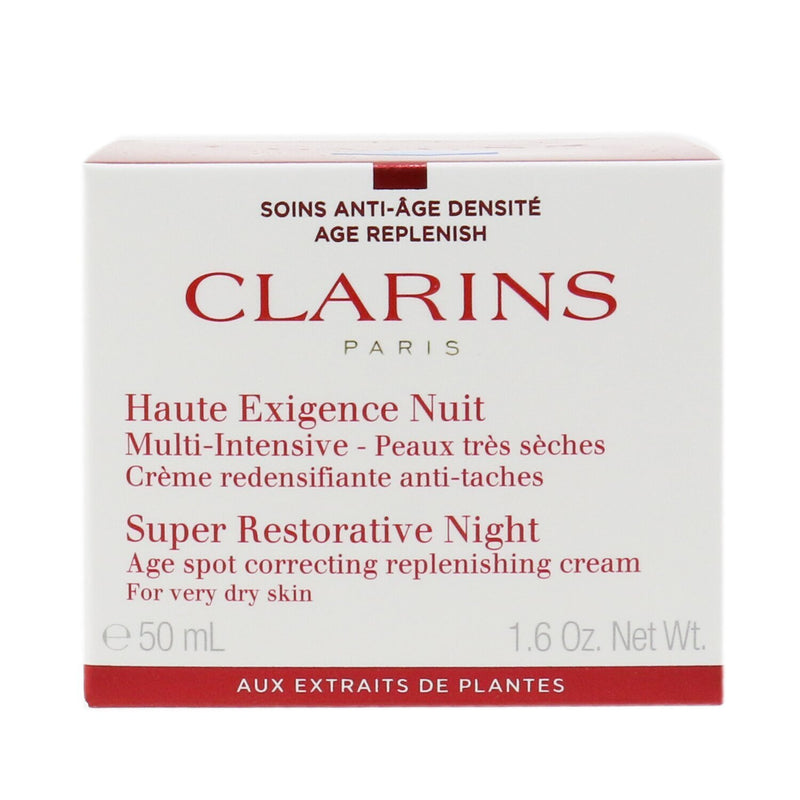 Clarins Super Restorative Night Age Spot Correcting Replenishing Cream - For Very Dry Skin 