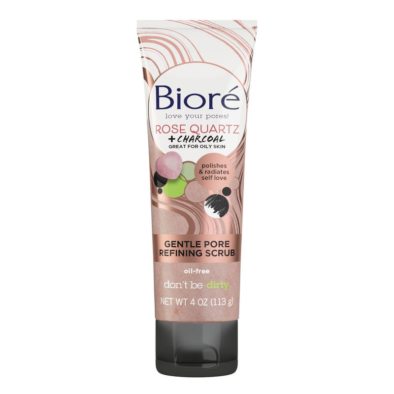 Biore Rose Quartz And Charcoal Pore Refining Scrub 110ml