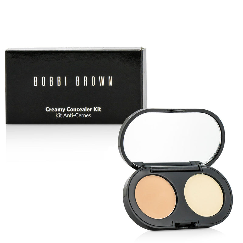 Bobbi Brown New Creamy Concealer Kit - Warm Beige Creamy Concealer + Pale Yellow Sheer Finish Pressed Powder  3.1g/0.11oz