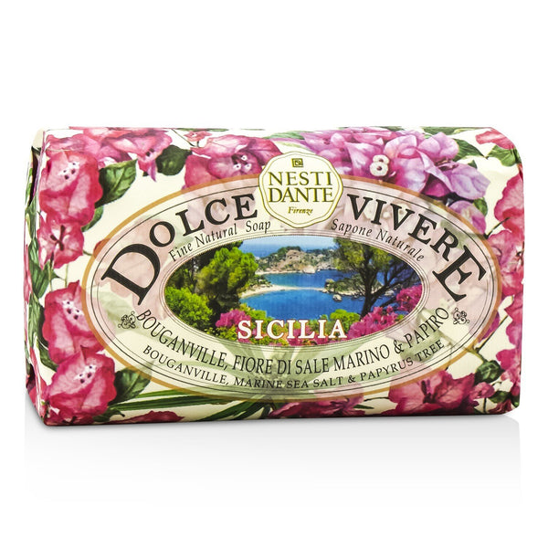 Nesti Dante Dolce Vivere Fine Natural Soap - Sicilia - Bouganville, Marine Sea Salt & Papyrus Tree 