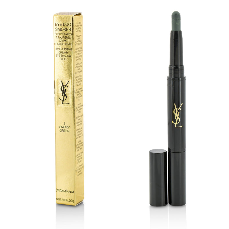 Yves Saint Laurent Eye Duo Smoker Long Lasting Creamy Eye Shadow Duo - # 2 Smoky Green  2x0.8g/0.03oz