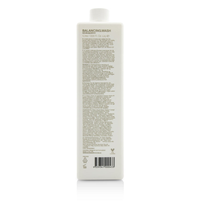 Kevin.Murphy Balancing.Wash (Strengthening Daily Shampoo - For Coloured Hair)  1000ml/33.6oz
