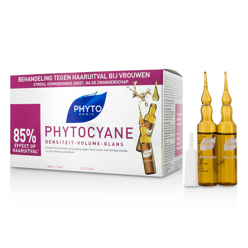 Phyto Phytocyane Growth Stimulating Anti-Thinning Hair Treatment (For Thinning Hair - Women)  12x7.5ml/0.25oz