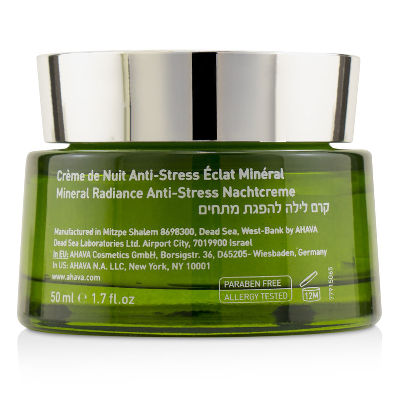 Ahava Mineral Radiance Overnight De-Stressing Cream 