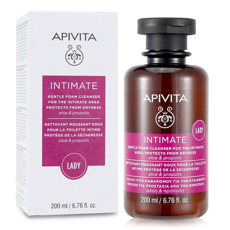 Apivita Intimate Gentle Foam Cleanser For The Intimate Area Protects From Dryness with Aloe & Propolis  200ml/6.8oz
