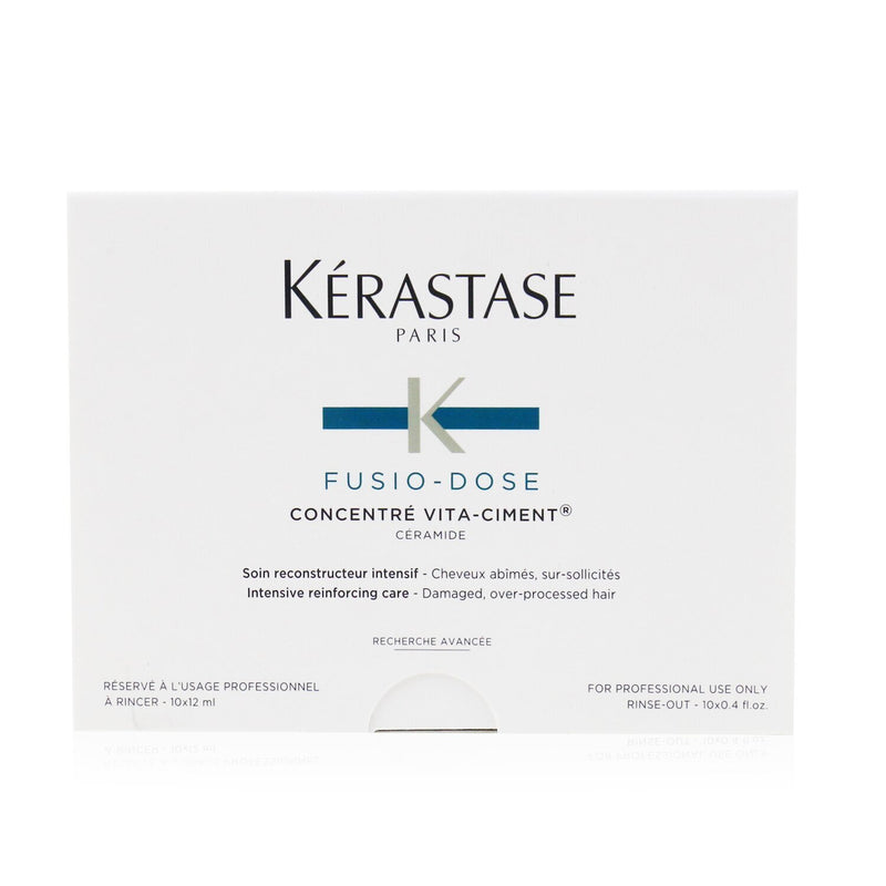 Kerastase Fusio-Dose Concentre Vita-Ciment Ceramide Intensive Reinforcing Care (Damaged, Over-Processed Hair)  10x12ml/0.4oz