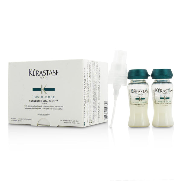 Kerastase Fusio-Dose Concentre Vita-Ciment Ceramide Intensive Reinforcing Care (Damaged, Over-Processed Hair)  10x12ml/0.4oz