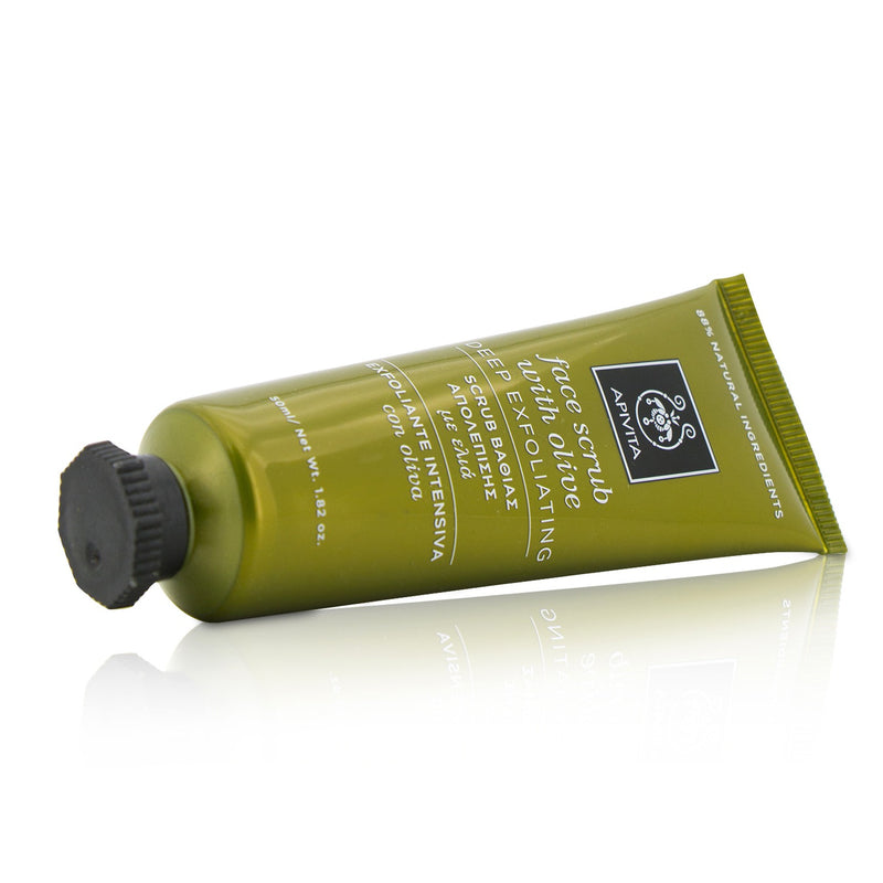 Apivita Face Scrub With Olive - Deep Exfoliating 